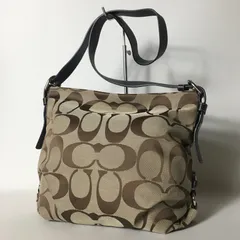 2509-114｜美品｜コーチ シグネチャー ショルダーバッグ ダークブラウン