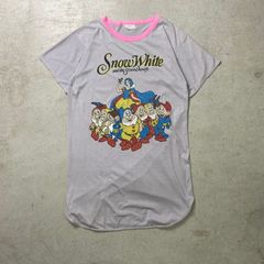 ～90年代 Disney ディズニー 白雪姫 七人の小人 キャラクタープリントTシャツ レディース2XL相当 