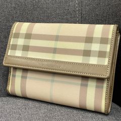 【NPA】Burberry バーバリー ウォレット 折財布 折り財布 チェック ピンク ビンテージ