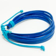 本革 5連 ブレスレット ブルー AUULA jewelry 241228