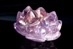 【１点物】繊細彫刻 アメトリン　38x37x25mm　睡蓮花彫刻 台座 置物  _CG6334【宅急便】