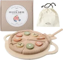 MonCache 専用収納袋付き おままごと 木製 木のおもちゃ 食品衛生法適合検査済 ままごとセット プレゼント 知育玩具 ギフト モンカシェ(ナチュラルウッド)