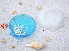 シリコンモールド 貝殻 シェル レジンモールド 小物入れ アロマワックスサシェ サシェ クレイケーキ アクセサリー チャーム キャンドル アロマストーン レジン インアリウム クリアリウム エポキシ樹脂 石膏