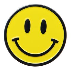 ピンバッジ スマイルマーク かわいいニコちゃん 笑顔のピンズ 合金製 直径2.5cm