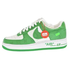 LOUIS VUITTON (ルイヴィトン) ×NIKE AIR FORCE 1 LOW ×ナイキ エアフォース モノグラム レザー ローカット スニーカー グリーン/ホワイト US6.5/24.5cm MS0242のサムネイル