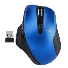 【人気商品】ナカバヤシ(Nakabayashi) Digio2 無線 マウス 静音 5ボタン Blue LED ブルー Z8465