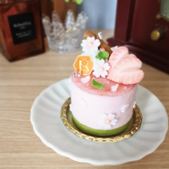 フェルトケーキ～桜のムースケーキ～