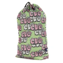 新品 COMME des GARCONS コムデギャルソン バッグ 21AW KAWS カウズ グラフィック プリント ショルダー バッグ KAWS PATTERN PRINTED BAG SHIRT 縦型 総柄 グリーン系マルチカラー カバン コラボのサムネイル