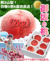 《クール便》最高級AAランク【山梨県産 御坂の桃 約2kg(5個〜7個)】高級もも モモ ピーチ ギフト 贈り物 お中元 御中元 贈答用 日川白鳳 白鳳 浅間白桃 あかつき 川中島 なつっこ さちあかね 他 山梨 笛吹市 御坂町 一宮 産地直送