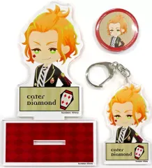 【中古】雑貨 ケイト・ダイヤモンド アクリルスタンド＆アクリルキーホルダー＆缶バッジ グッズ3種セット 「ディズニー ツイステッドワンダーランド×ZOZOTOWN」