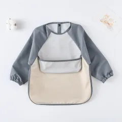 ☆ G ☆ L ☆ お食事エプロン 子供用 袖付き お食事エプロン ベビースタイ ベビー 赤ちゃん キッズ お食事スタイ 保育園 食事 女の子 男の子 食べこぼし スタイ 子供用 長袖 離乳食 掴み食べ ポケット エプロン おしゃれ オシャレ かわいい 可愛い