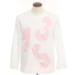【中古】【未使用】コムデギャルソンシャツ COMME des GARCONS SHIRT 2022年秋冬 チェック 長袖Ｔシャツ ホワイトxピンク【サイズL】【メンズ】のサムネイル