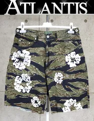 Denim Tears 銀座店 デニムティアーズ 新品 LASER WREATH DENIM SHORT ハーフパンツ メンズ size:M カモフラ 100051