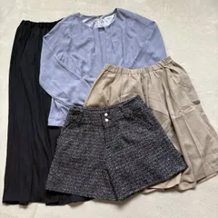 【まとめ売り】GLACIER グラシア ハニーズ 4点セット レディース Mサイズ ギャザースカート ツイード メタルパーツ付き タックブラウス ガーリー ナチュラル 大人 かわいい