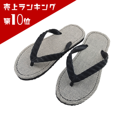 日本製 | 刺子生地 | ビーチサンダル | ブラック