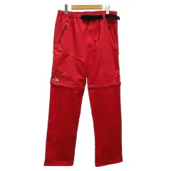 ザノースフェイス THE NORTH FACE トレックコンバーチブル パンツ クライミングパンツ 2WAY NT57054 ハーフ ロング L 赤 レッド