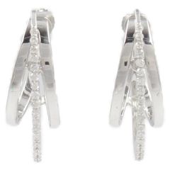 ジュエリー JEWELRY イヤリング ダイヤモンド イヤリング ﾀﾞｲﾔ 6.3g K18WG（ホワイトゴールド） ダイヤモンド イヤリング レディース Used A