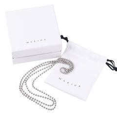 美品 MARIHA マリハ Silent Rain サイレントレイン ロング ネックレス スモール ボールチェーン シルバー925 メンズ レディース 古着 中古 USED