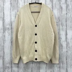 【 ZARA 】ザラ オーバーサイズ ニットカーディガン コットン ホワイト MEX40 Lサイズ