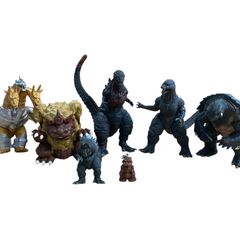 ★  怪獣フィギュア ガメラ ゴジラ キングシーサー メカキングギドラ ※現状品 0.8kg