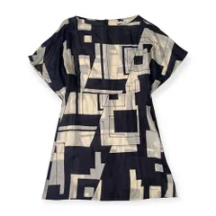 シルク100% ZARA BASIC ザラベーシック シースルー 半袖 ワンピース M/ブラック×ホワイト レディース