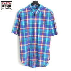 00s RALPH LAUREN チェック柄 ボタンダウン 半袖シャツ メンズ 表記Lサイズ
