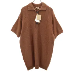 ヌメロ ヴェントゥーノ 半袖 ニット ワンピース 38 ブラウン N°21 レディース