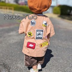 【 nicohrat ニコフラート】 恐竜のワッペンTシャツ