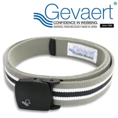 【日本製】GEVAERT ゲバルト ベルト 軽量バックル使用 35mm幅 NEK ゴムベルト ベルギー生地使用 日本製 7987137 (I-グレー/チャコール)のサムネイル
