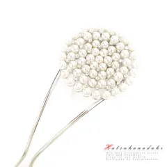 髪飾り 成人式 振袖 袴 花 浴衣 夏祭り 花火大会 シルバー パール ラインストーン キラキラ おしゃれ かわいい フォーマル かん No.9-4380