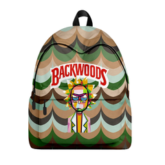 BACKWOODS プリント リュックサック 男女兼用 オックスフォードクロス素材 アカデミー&ストリートスタイル 日常使いに最適