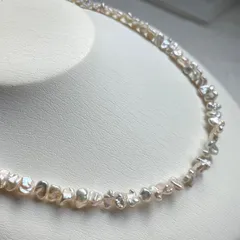 タイムセール　オリジナル品稀少照りの綺麗な菱型南洋湖水パールセミロングネックレス タイムセールオリジナル稀少照りの綺麗な菱型南洋湖水パール