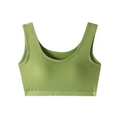 ☆ グリーン ☆ 2XL ☆ ナイトブラ ノンワイヤー 柔らかい コットン ノンワイヤーブラ 脇高 ナイトブラ ブラジャー ノンワイヤーブラジャー ノンワイヤーナイトブラ 横流れ 防止 綿 コットン 脇高ブラ スポーツブラ ブラトップ シンプル 無地 昼夜兼用