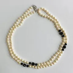 貝パール2Wayオールノットロングネックレス/約6.5mm約92cm/クリームツートン/R/made in japan