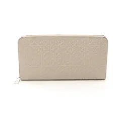 LOEWE長財布【極美品】 極美品】LOEWE 長財布 レザー アナグラム 型押し ブラック ロゴ