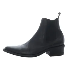 ジュンヤワタナベ JUNYA WATANABE コムデギャルソン サイドゴアブーツ ショート ポインテッドトゥ レザー S ブラック /YO17 ■SH