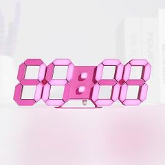 9.7インチピンク色 KOSUMOSU デジタル時計 壁掛け時計 LED時計 置き時計 明るさ調整なピンク時計 9.7インチリモコン付き 時間表示(12/24時間)/日付/温度(℃/?) アラーム機能ACD-210P…