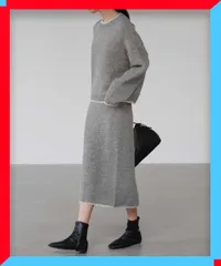 新品 レディース ニットセットアップ 上下セット 配色 編みニット ゆったり 2点セット 韓国ファッション【送料無料】