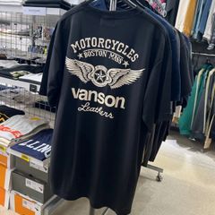 XL あり‼️VANSON バンソン⚫︎半袖　Tシャツ　吸水速乾　UVカット　ドライタッチ　水陸両用　ブラック