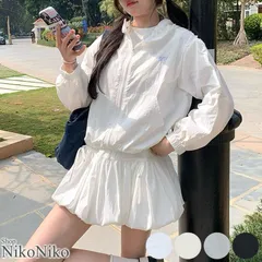 ショップにこにこ ワンポイントリボン刺繍 袖レースライン マウンテンパーカー ma 【即納】 アウター ブルゾン ナイロンフーディー ウィンドブレーカー トラックジャケット サイドライン