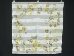 YVESSAINTLAURENT イヴサンローラン シルク100% 花 フラワー 大判 スカーフ ストール ショール レディース イエロー系 DI0007