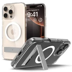 Spigen【コンパクトなスタンド付き】iPhone16ProMaxケースMagSafe対応クリアスタンド付き米軍MIL規格ウルトラ・ハイブリッドS・マグフィットACS08009(クリスタル・クリア)