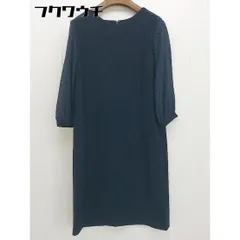 ◇ BEAMS LIGHTS ビームス ライツ バックジップ スリット 長袖 膝丈 ワンピース サイズ36 ネイビー レディース  【中古】 【1111170002288】のサムネイル