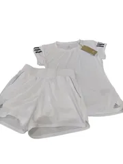 アディダス◆レディース  テニス ショートスリーブ Ｔシャツ パンツ 上下セット ホワイト