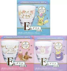 [중고] 글라스(캐릭터) 전 3종 세트 글라스 [포켓몬스터 Pokemon Collection 복권 2017] E상