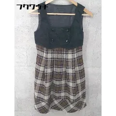 ◇ WILLSELECTION ウィルセレクション ノースリーブ ミニ ワンピース サイズ1 ブラック ブラウン系 レディース 【中古】 【1002802592591】のサムネイル
