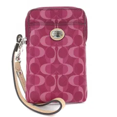 コーチ COACH シグネチャー ミニポーチ ロゴ 紫のサムネイル