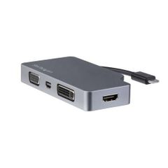 [신품·5영업일에 발송]스타텍 USB-C 멀티 변환 비디오 어댑터/HDMI 2.0-MDP 1.2 VGA DVI/스페이스구[CDPVDHDMDP2G]