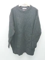 ◇ AMERICAN HOLIC クルーネック 無地 オーバーサイズ 長袖 ニット サイズM ブラック レディース E  【1309040053120】