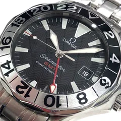 オメガ OMEGA 2538.20 シーマスター GMT デイト 自動巻き メンズ _770177オメガOMEGAモデル名 - 腕時計(アナログ)